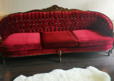 Beautiful Red French Provincial Couch