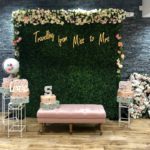 Green High Tea Flower Wall