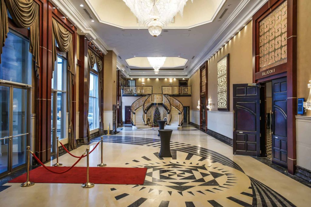 The grand staircase at the Markham convention center 