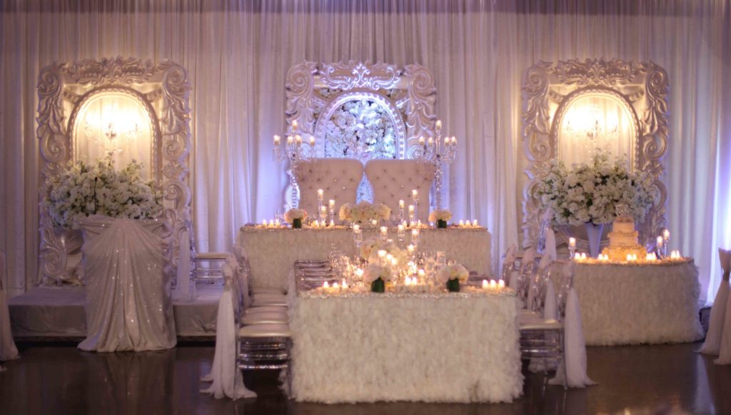 Wedding stage at the the Mississauga Grand  banquet and events center