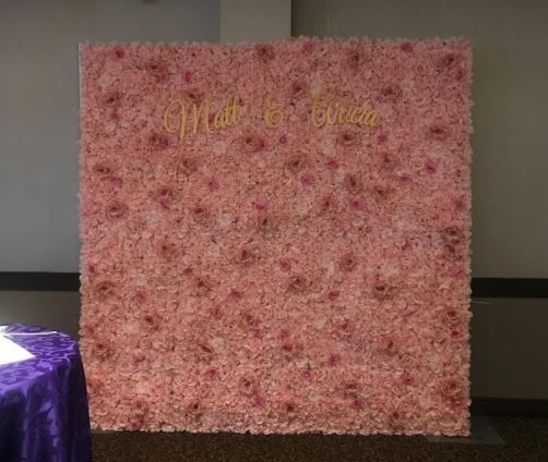 Special event rentals Toronto pink flower wall 