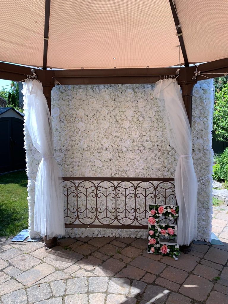 White Flower wall rental toronto events 365. flower wall rental for outdoors  a decor essential