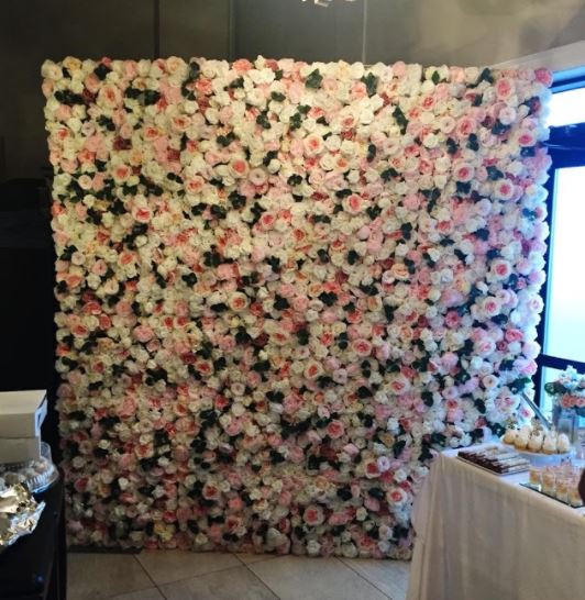 Flower wall for rent Burlington 