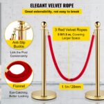 gold stanchions rental