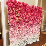 Gradient Ombre Flower Wall Backdrop Rental