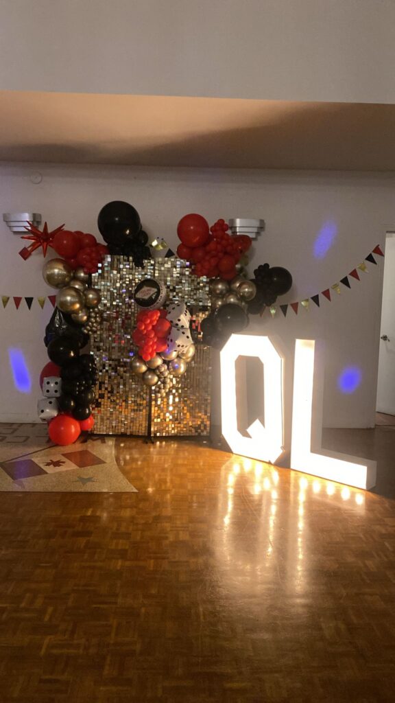 mississauga marquee letters and backdrop

